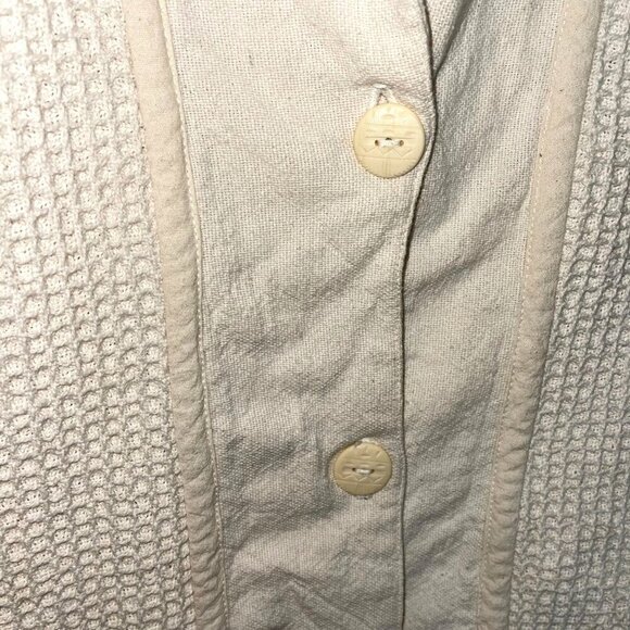 Martinez Vintage Womens Jacket Size Medium Cream Button Front Pure Cotton - Picture 5 of 9